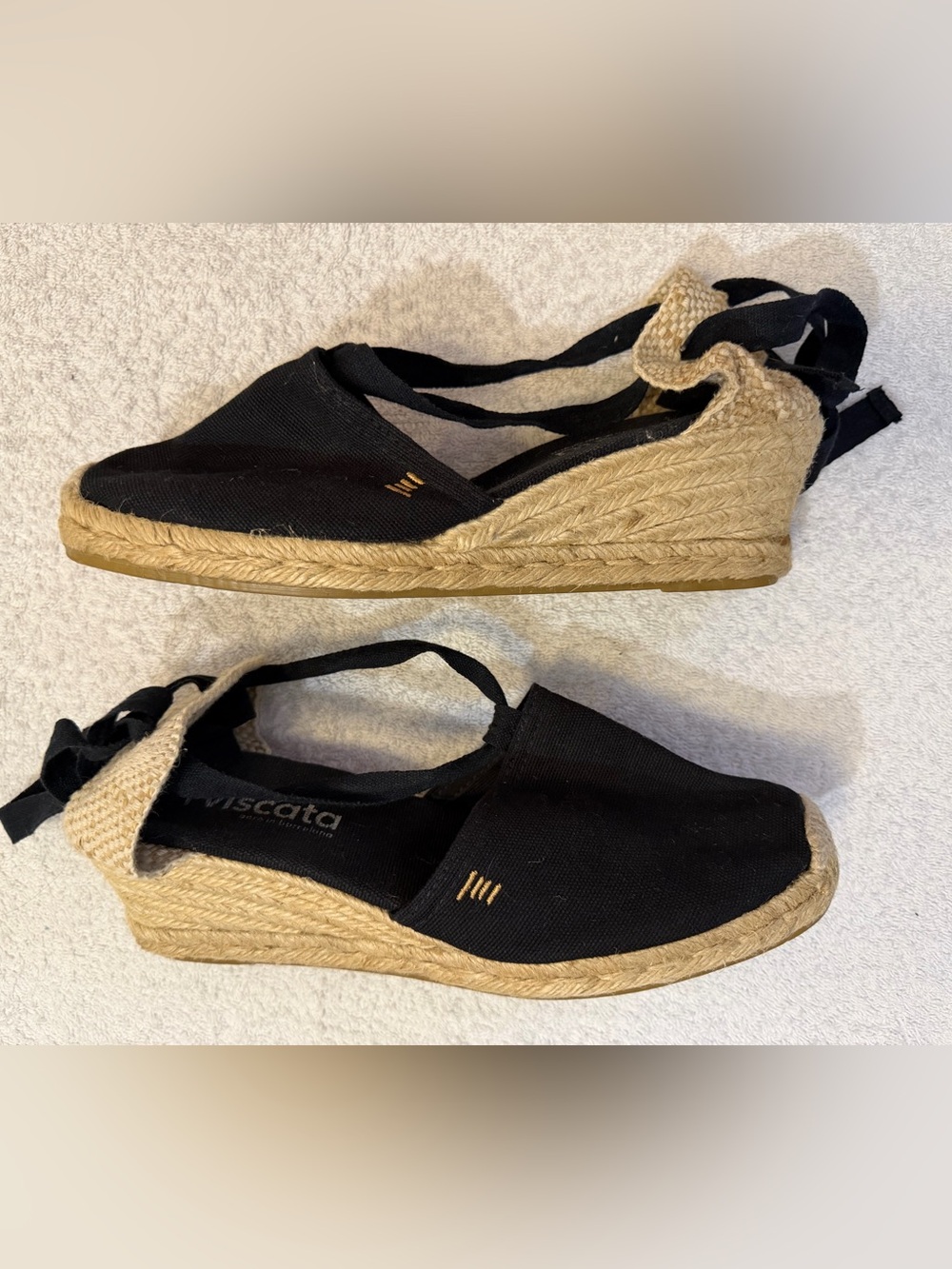 Viscata Escala Canvas Espadrille Lace-Up Wedge Sandals Sustainable Spain Jute